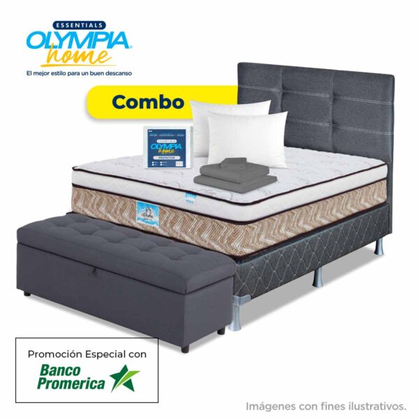 Combo Colchón Raices con camastron y accesorios. Promoción especial con Promerica