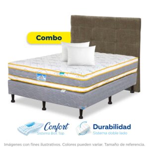 Combo: Colchón Chapina 2BTS Imperial + Cabecera + Almohadas