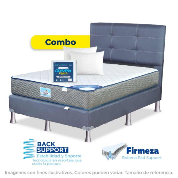 Combo: Colchón Día Ortopédico + Camastrón + Almohadas
