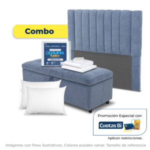 Combo: Cabecera Luxury+Baúl+Accesorios
