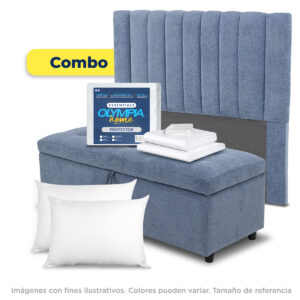 Combo: Cabecera Luxury+Baúl+Accesorios