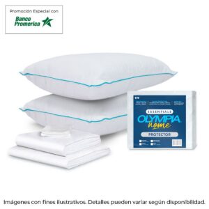 Combo: Almohadas + Sábanas + Protector Impermeable
